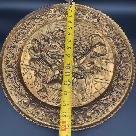 Vtg Decorative Brass Musical Themed Wall Hanging - Made in England - Picture 9 of 9